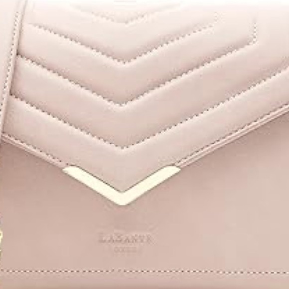 Elegant LaBante London Kensington Quilted Crossbody Bag in Blush Pink NWT - Picture 9 of 10